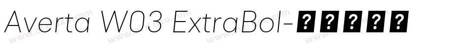 Averta W03 ExtraBol字体转换